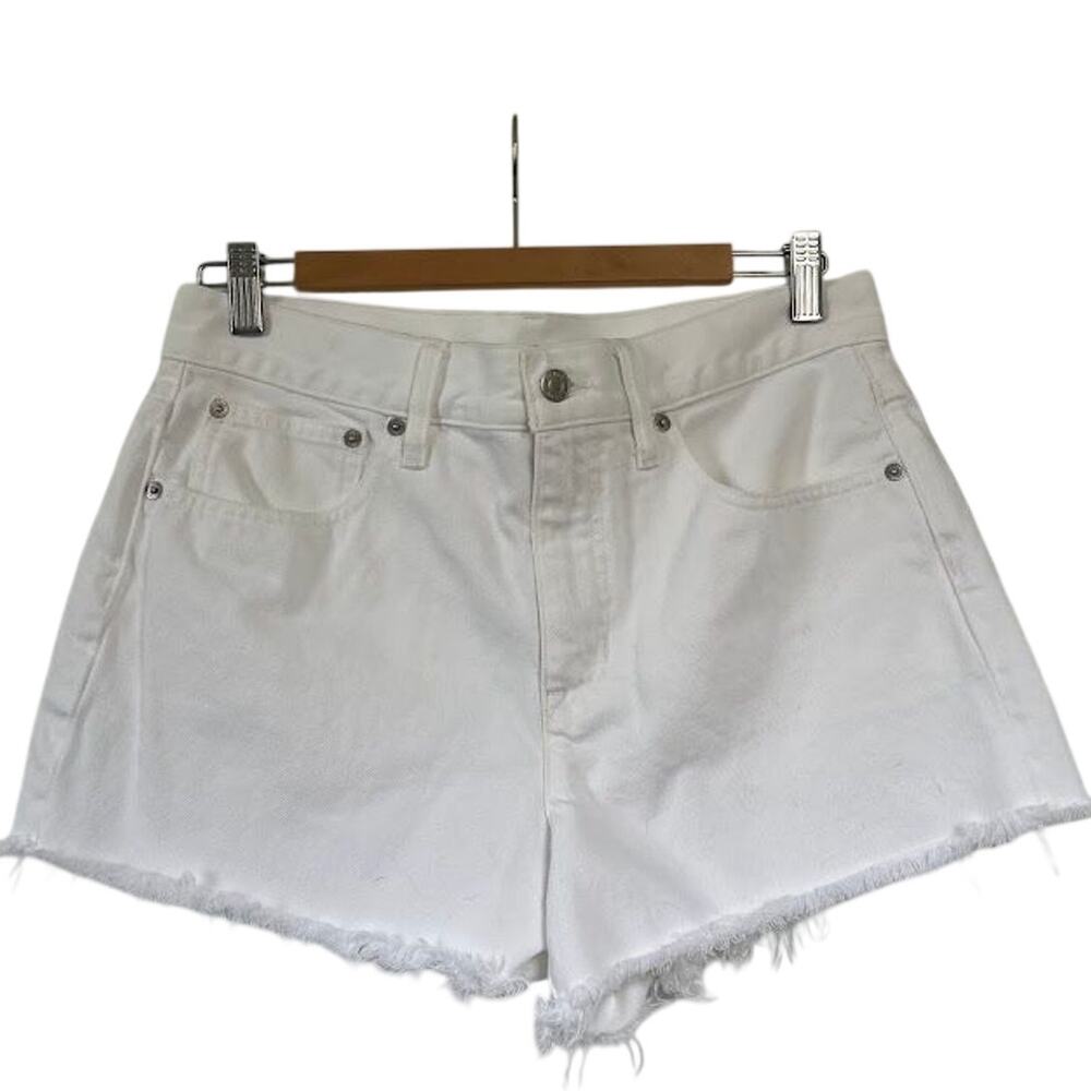 J.Crew White relaxed Denim Cutoffs | 28